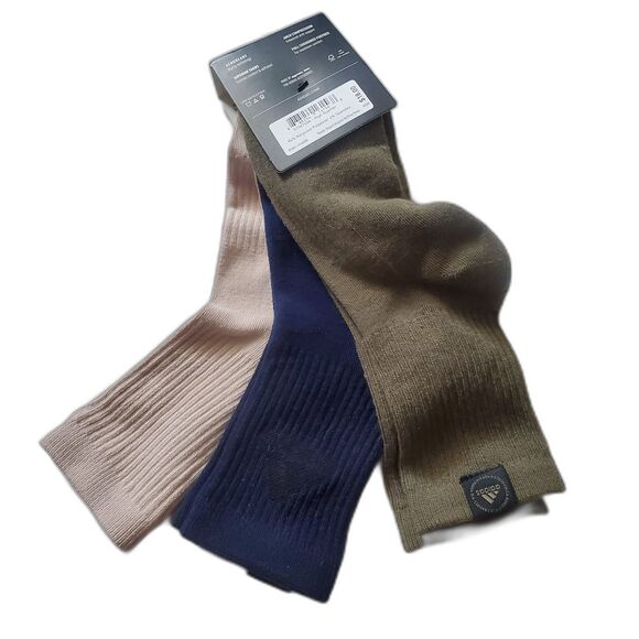 3-pair Adidas Men's Cushioned Arch Compression AEROREADY High Quarter Socks - Picture 2 of 3